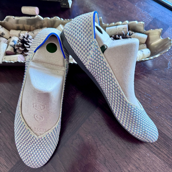 Rothys Limited Edition Multi Metallic Sparkling The Round Flats Shoes Size 11 - Picture 5 of 14